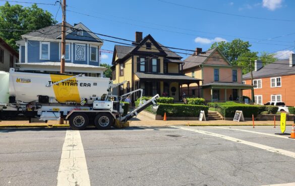 Quick Mix Concrete ready mix delivered for repairs at the Martin Luther King Jr. National Historical Park in Atlanta, Georgia